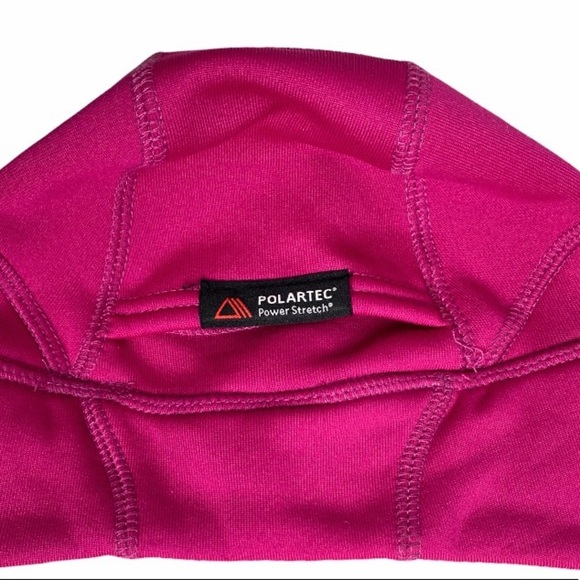 Pink Lands End POLARTEC® Power Stretch® Hat With Ponytail Opening - Picture 8 of 10